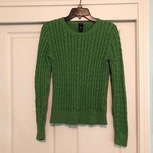 Gap green cable knit sweater
